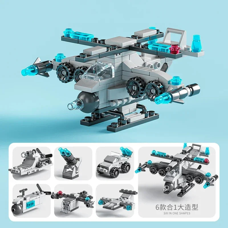 6-in-1 Bouwblokken Set Politie Brandweer Kasteel | LEGO®-compatibel 6-12 jaar