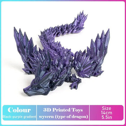 3D Geprinte Draak | Beweegbaar Model voor Decoratie