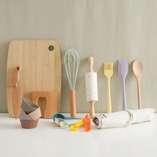 Houten Speelkeuken voor Kinderen met Snijplank en Schort