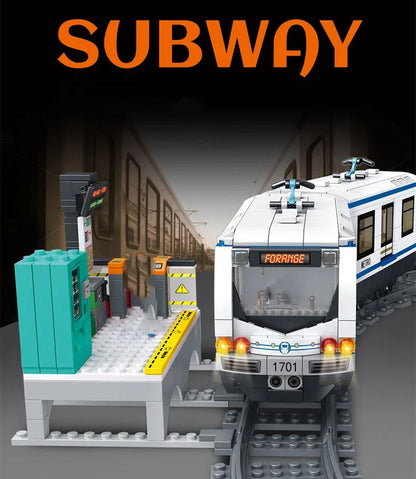 Bouwstenen Set Metro Trein | Compatibel met Lego