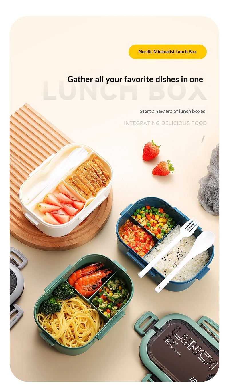 Magnetron Lunchbox met Vakken – Lekvrij & Draagbaar