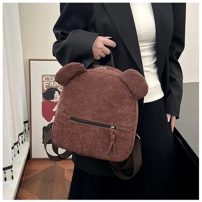 Zachte Fleece Rugzak met Berenoren voor Kinderen