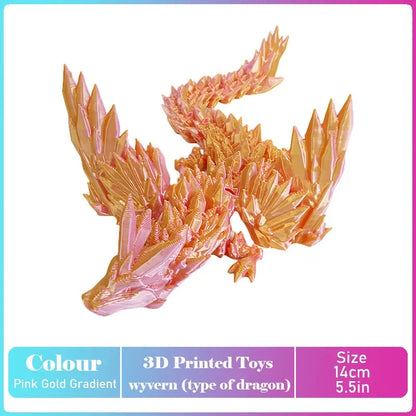 3D Geprinte Draak | Beweegbaar Model voor Decoratie