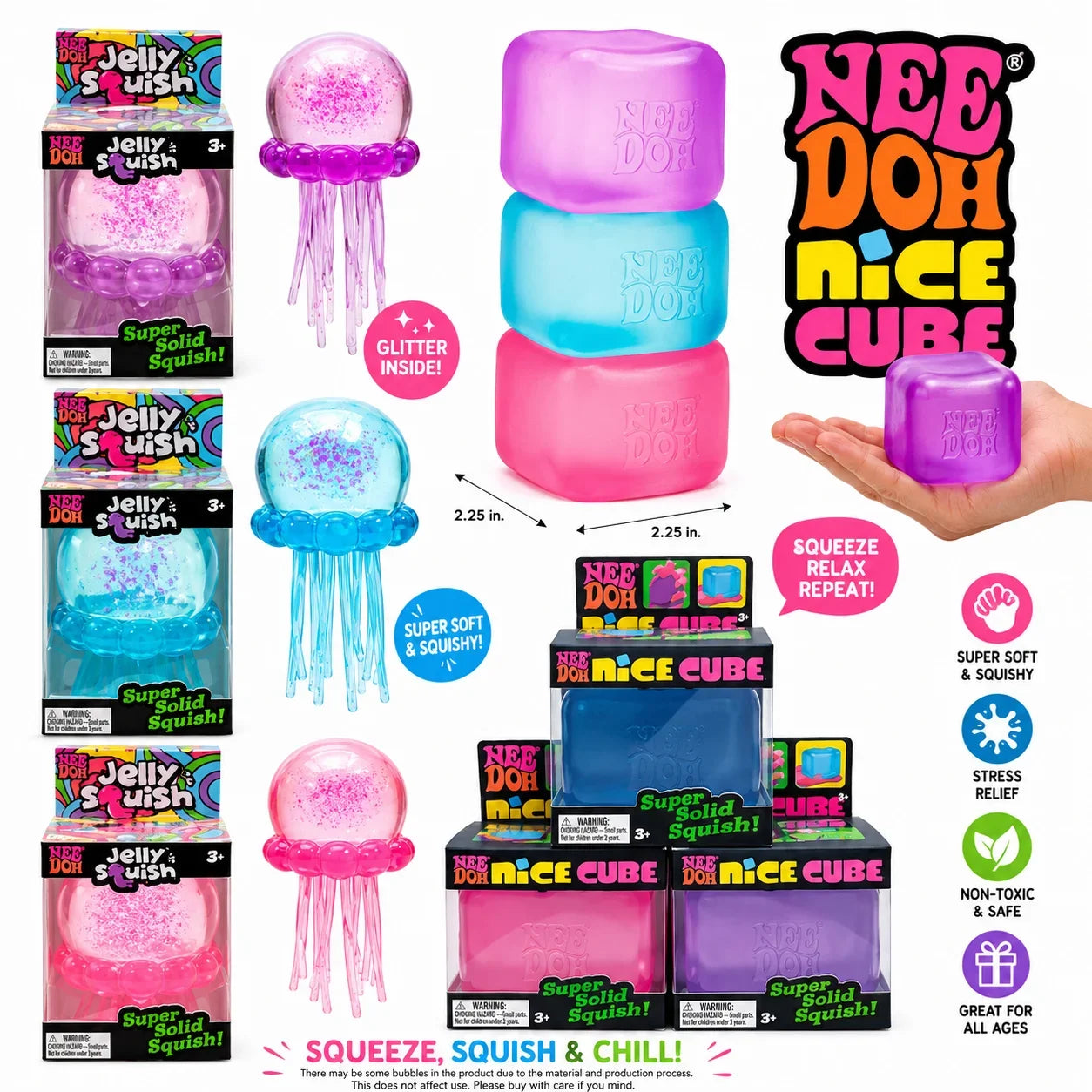 Squishy Fidget Speelgoed Set voor Stressvermindering