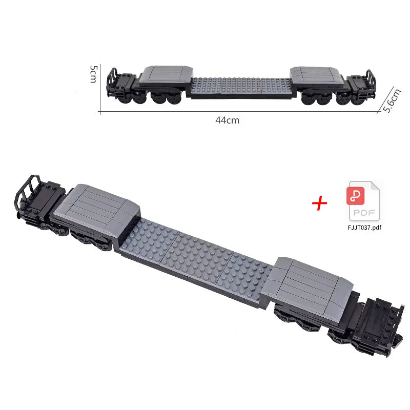 Bouwblokken Stoomtrein met Wagons - Compatibel met LEGO®