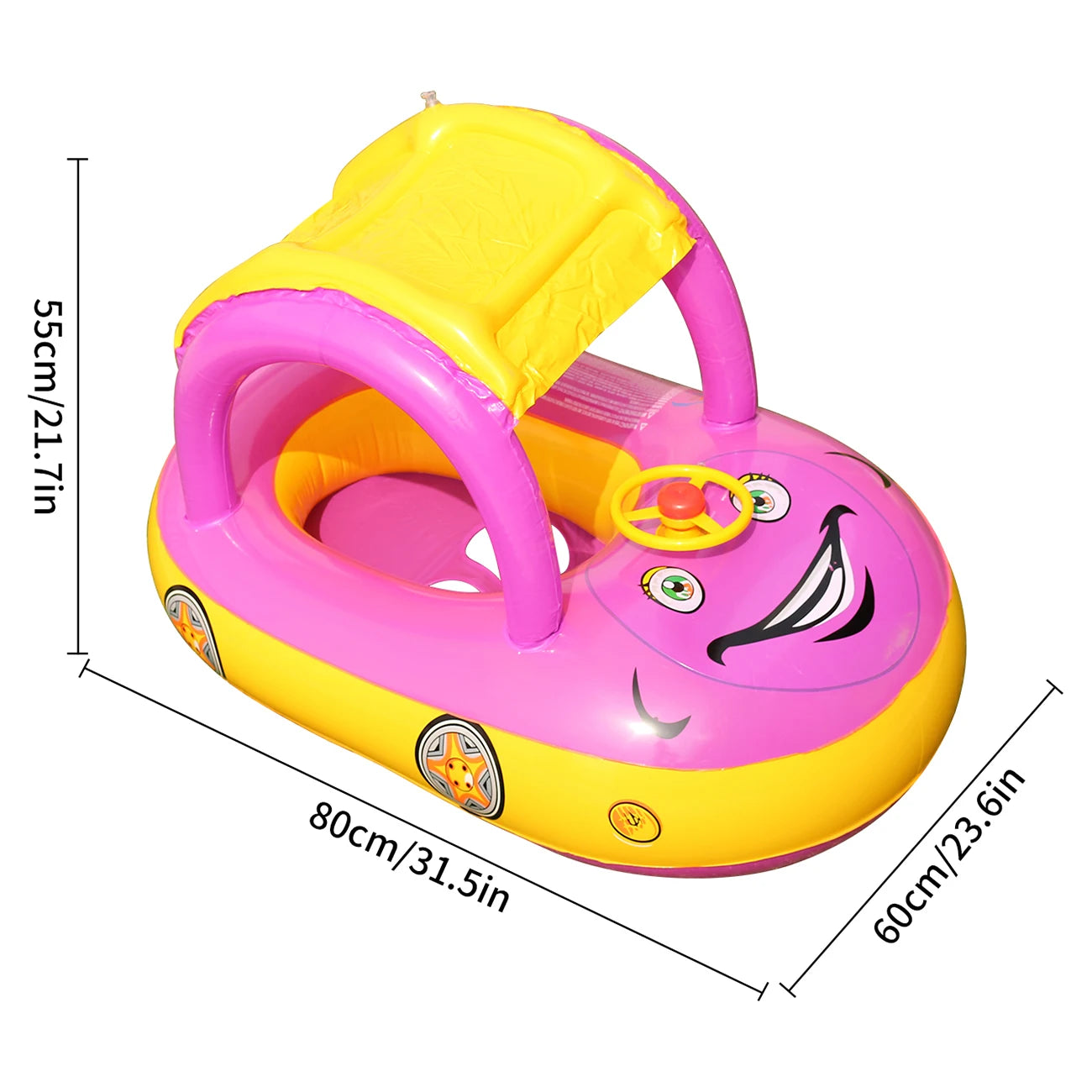 Autovormig Zwemzitje voor Baby en Peuter (3-6 jaar)