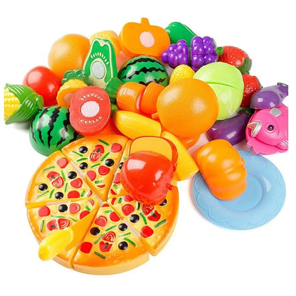 Snij Speelgoed Eten Fruit en Groenten met Opbergmandje