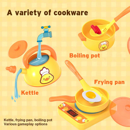 Complete Kinder Speelkeuken met Kookplaat en Keukengerei