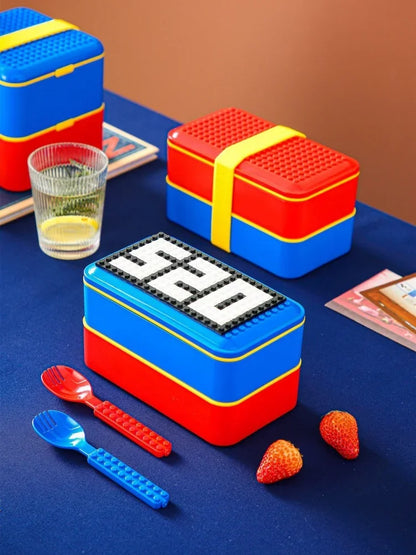 Lekvrije Lunchbox voor Kinderen met DIY Bouwblokken Design