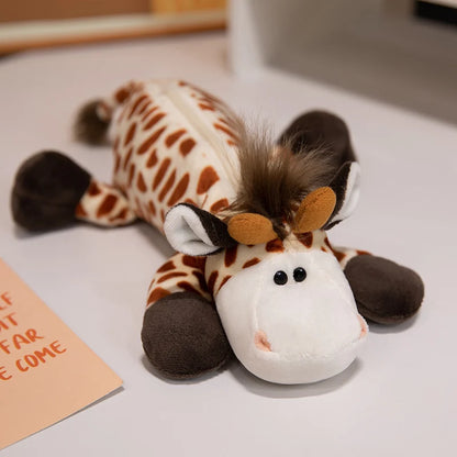 Grote Pluche Pennenzak met Dieren voor Schoolspullen