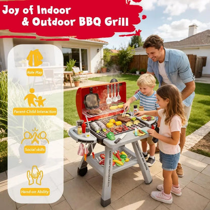 Speelgoed BBQ Grill met Rook, Geluid en Licht voor Kinderen