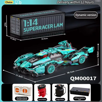 Bouwblok Raceauto - Statisch of Dynamisch - LEGO® Compatibel