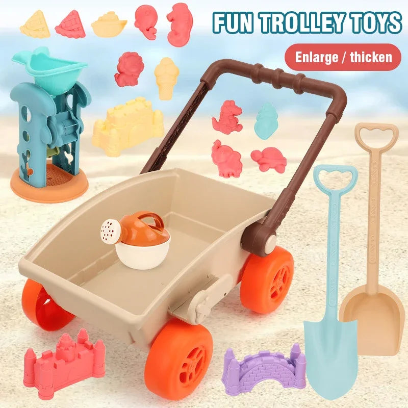 Zandbak- en Strandset met Trolley