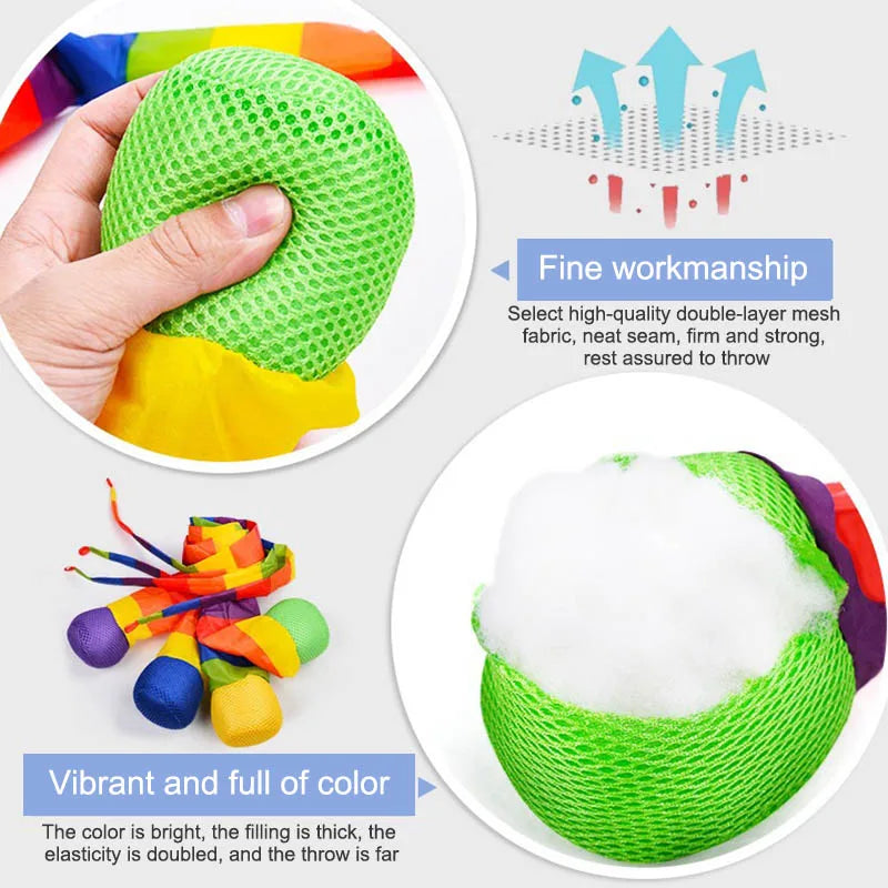 Interactieve Regenboog Meteoorbal voor Beweging en Sensorische Training