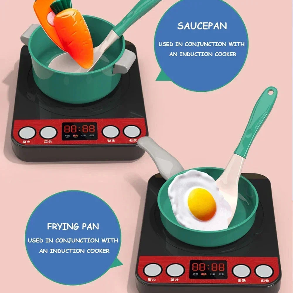 Speelkeuken Set met Accessoires, Pannen en Speeleten