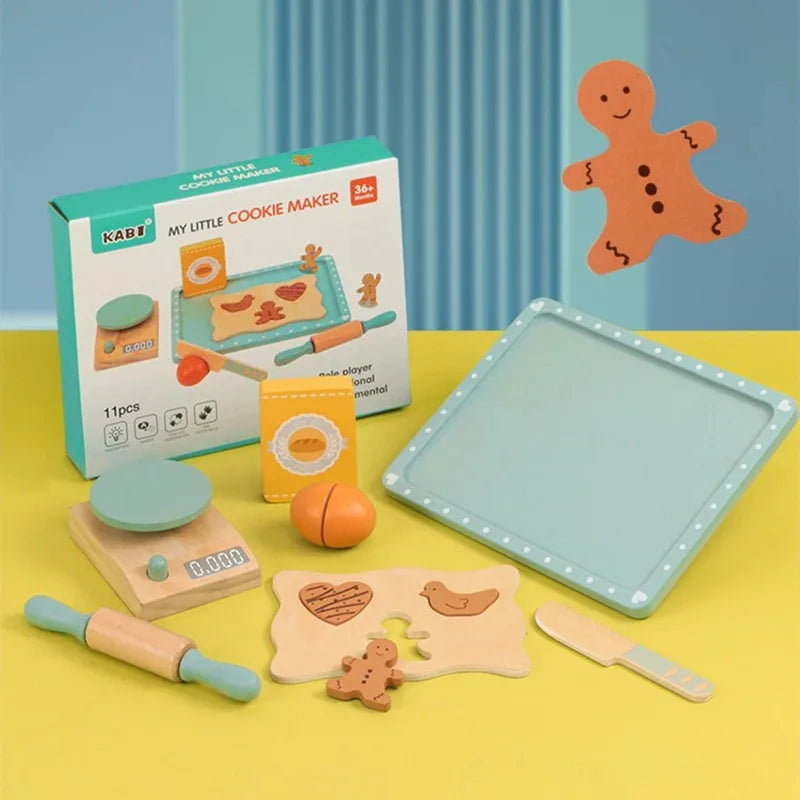 Houten Speelgoed Keuken Accessoires Set - Snijvoedsel & Ontbijt