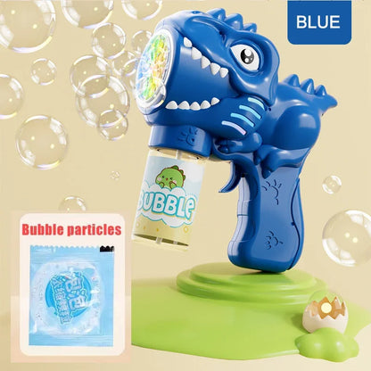 Automatische Dinosaurier Bellenblaas Machine met Licht en 6 Gaten