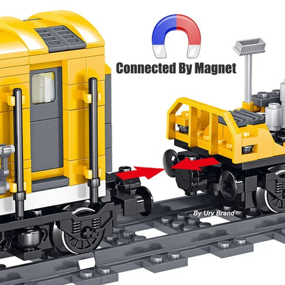 Spoorweg Onderhoudstrein Bouwblokken | 431 Delen | Compatibel met Lego