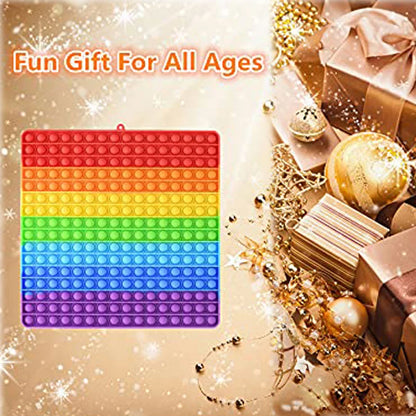 Groot Regenboog Pop-It Fidget Speelgoed – 30 cm – Tegen Stress en Verveling