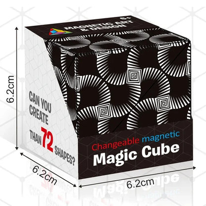 Veranderlijke Magnetische Kubus – 3D Puzzel en Anti-stress Speelgoed