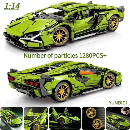 Bouwblok Raceauto - Statisch of Dynamisch - LEGO® Compatibel