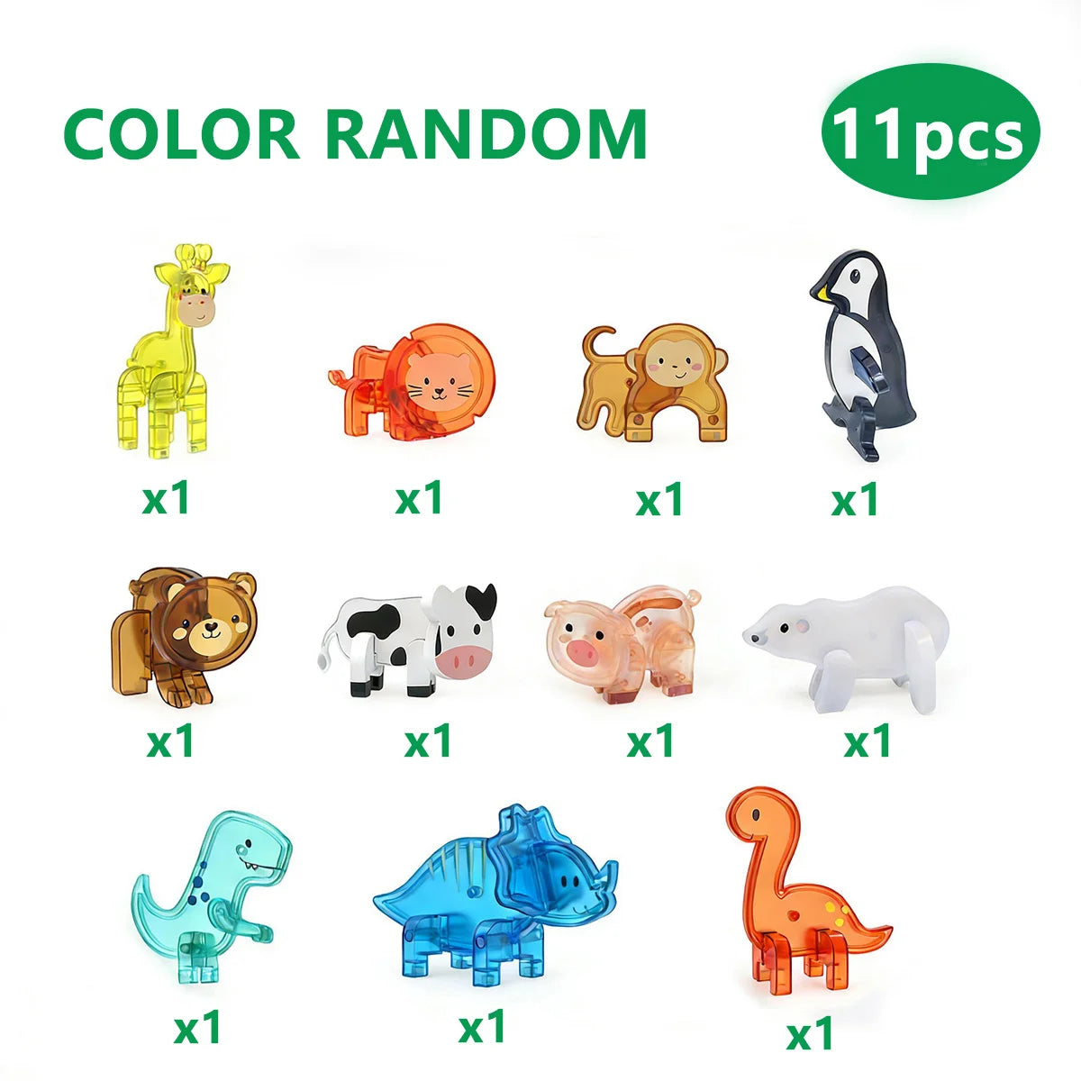 Magnetische Dieren Accessoires voor Magneetbouwtegels