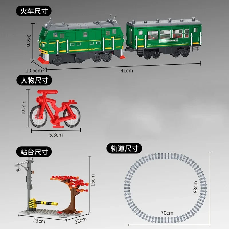 Bouwstenen Set Metro Trein | Compatibel met Lego