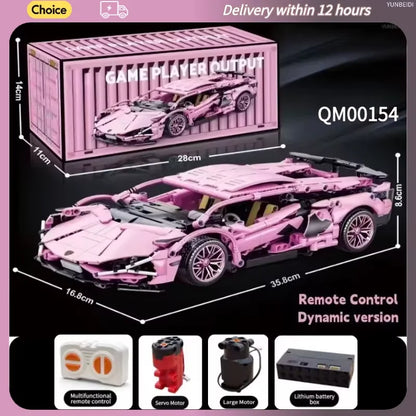 Bouwblok Raceauto - Statisch of Dynamisch - LEGO® Compatibel