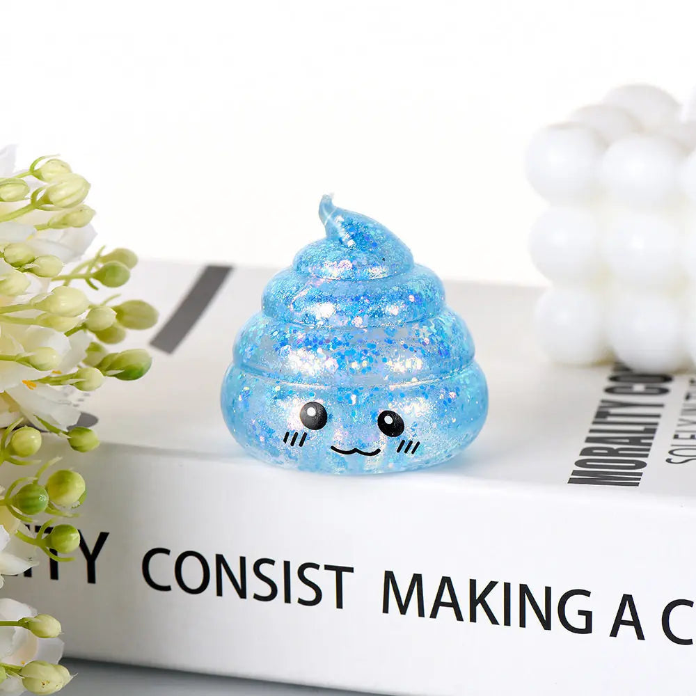 Squishy Poep Stressbal met Glitter