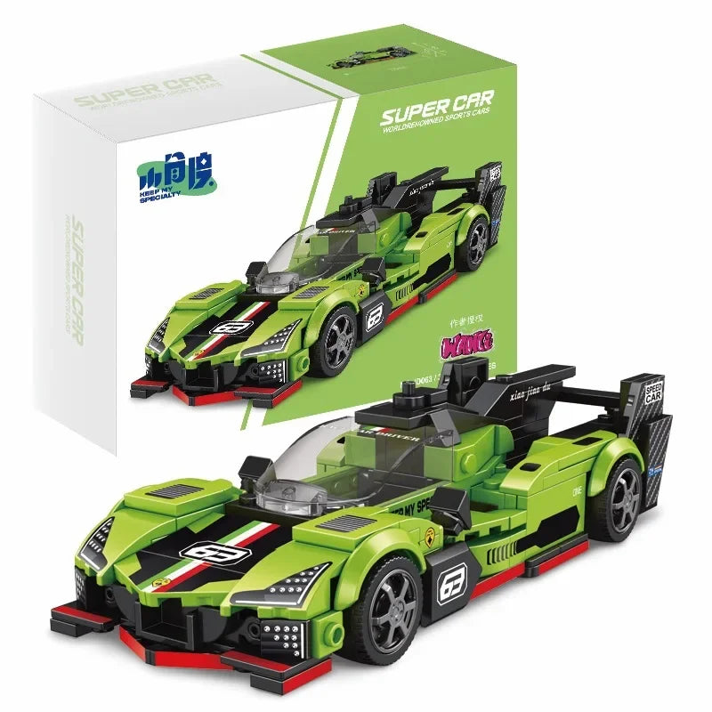 JD Serie Raceauto Bouwblokken – LEGO® Compatibel