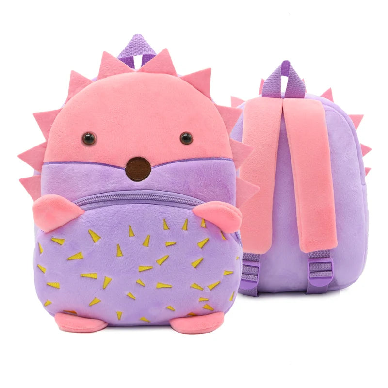 Leuke Pluchen Kinderrugzak met Dierenprint (4-6 Jaar)