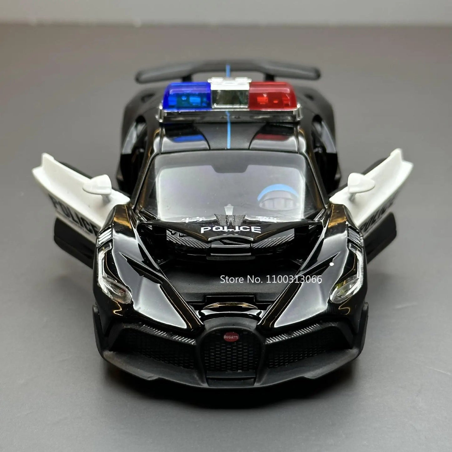 Bugatti Politieauto Speelgoedmodel van metaal met licht en geluid