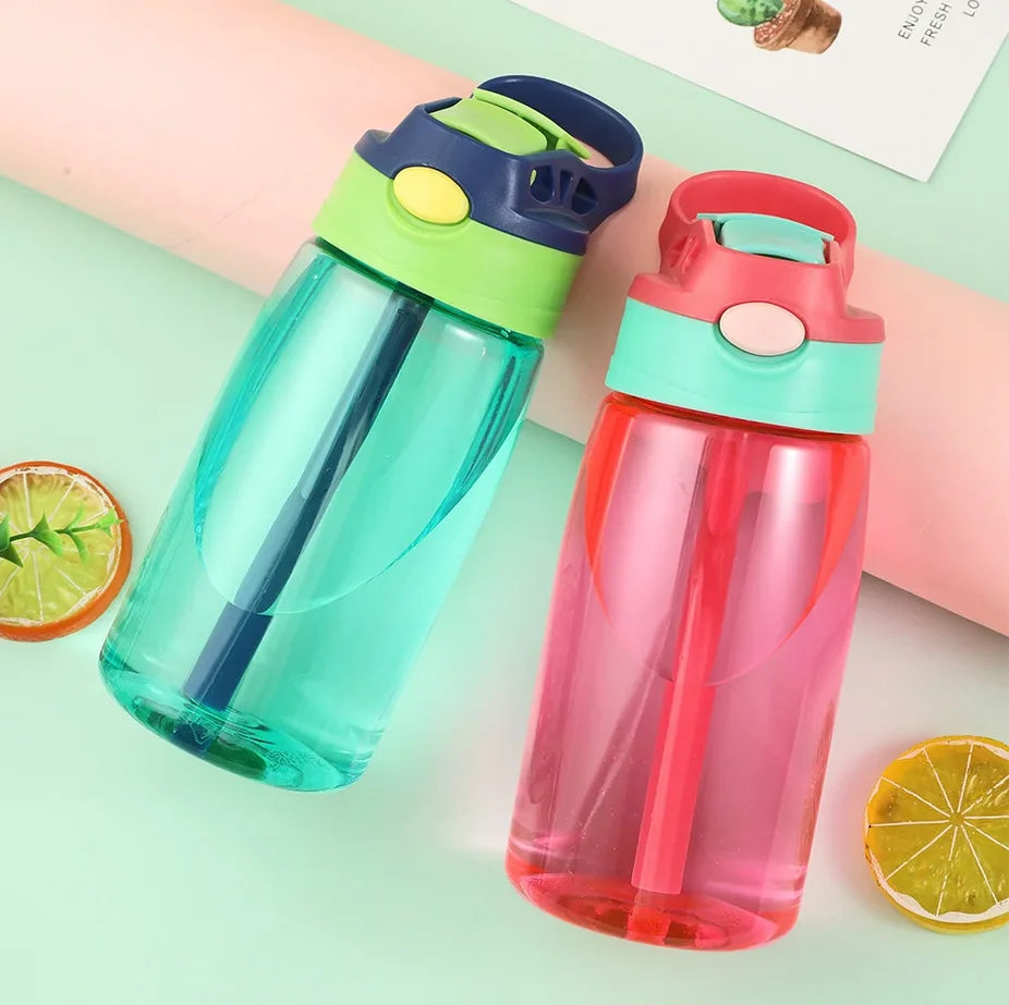 Kinder Drinkfles met Rietje - 500ml Draagbaar