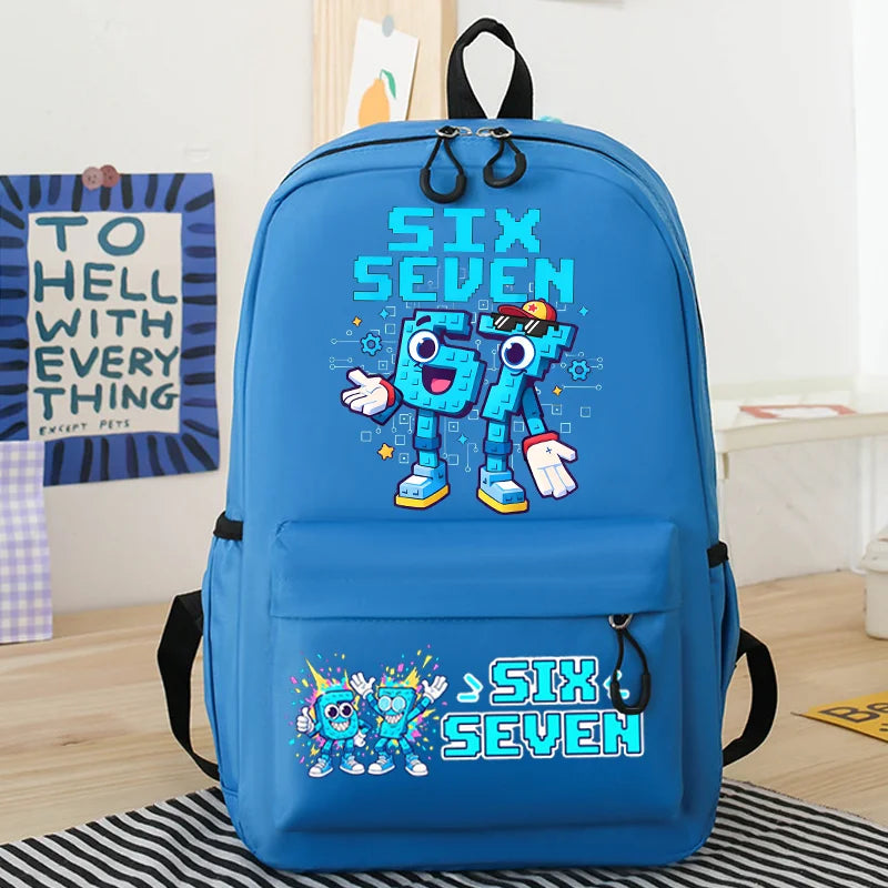 Ruime Schoolrugzak met Cartoon Print en Laptopvak | 14+ jaar