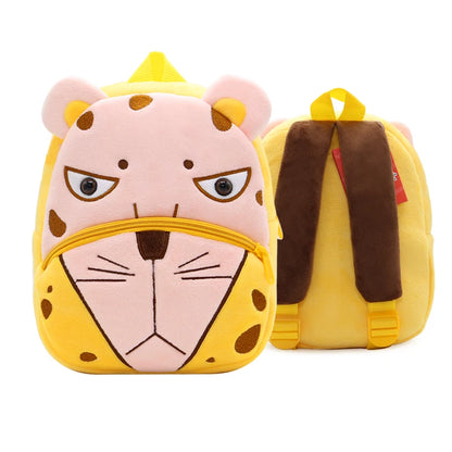 Leuke Pluchen Kinderrugzak met Dierenprint (4-6 Jaar)