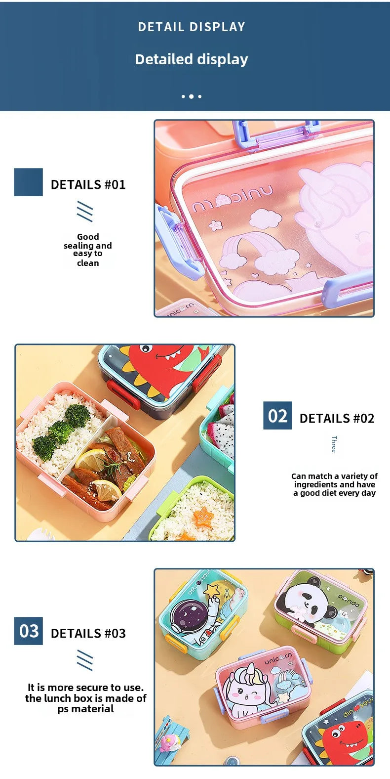 Lekvrije Lunchbox met Vakken voor Kinderen