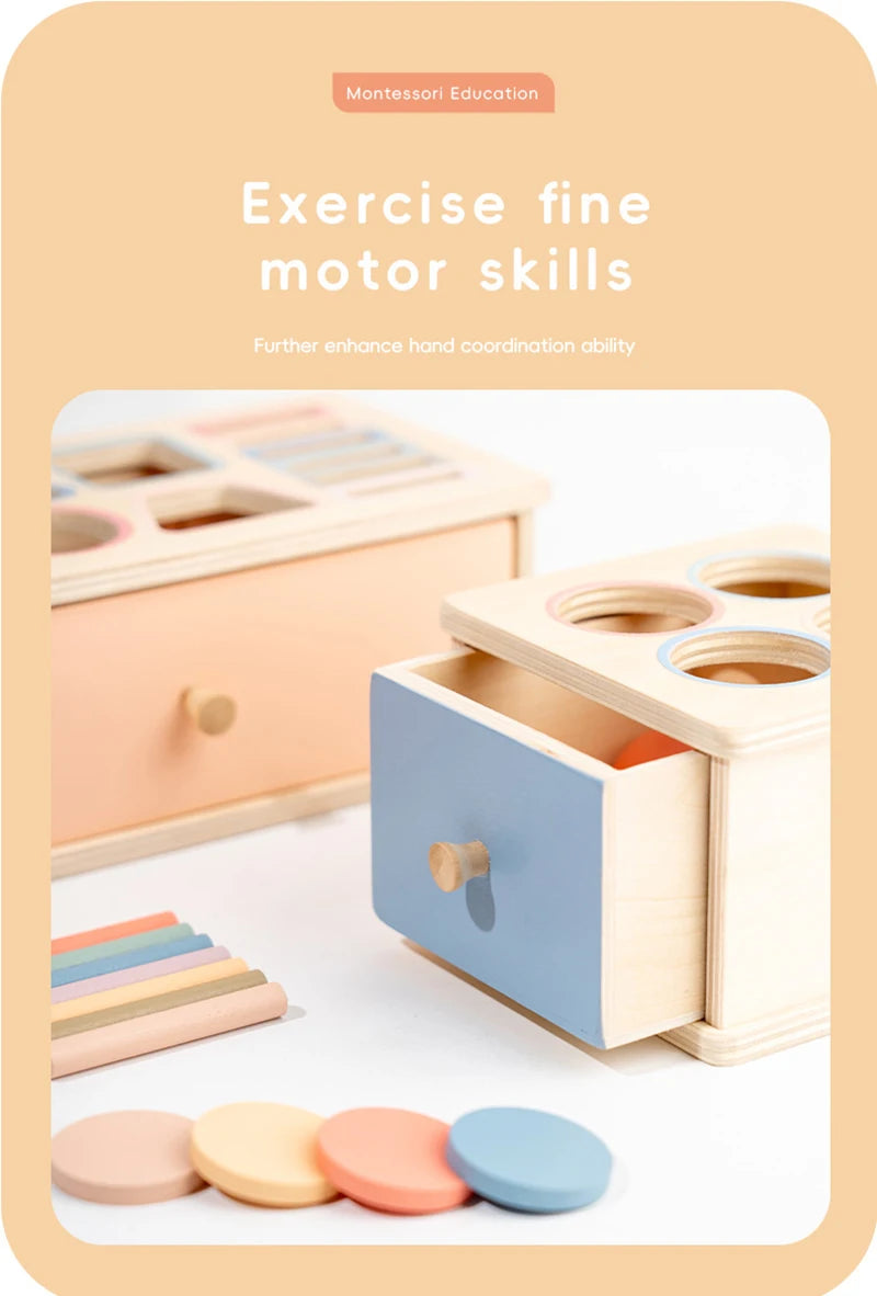 Montessori Object Permanent Box voor Fijne Motoriek