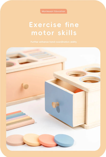Montessori Object Permanent Box voor Fijne Motoriek