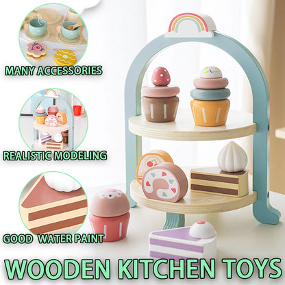 Houten Theeservies Speelset voor Kinderen