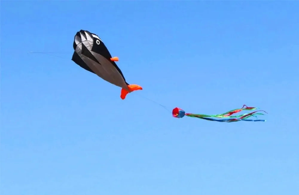 Grote Vlieger Walvis of Dolfijn – 2.2 meter met 100 meter vliegerlijn