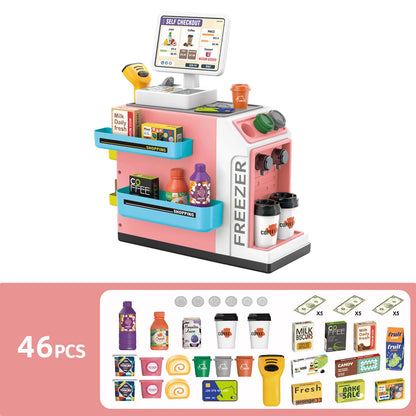 Speelgoed Supermarkt en Koffiebar Toonbank Speelset voor Kinderen