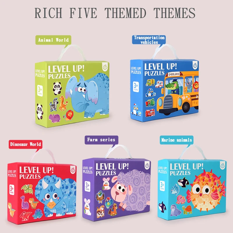 Educatieve legpuzzel set met dieren voor kinderen (verschillende moeilijkheidsgraden)