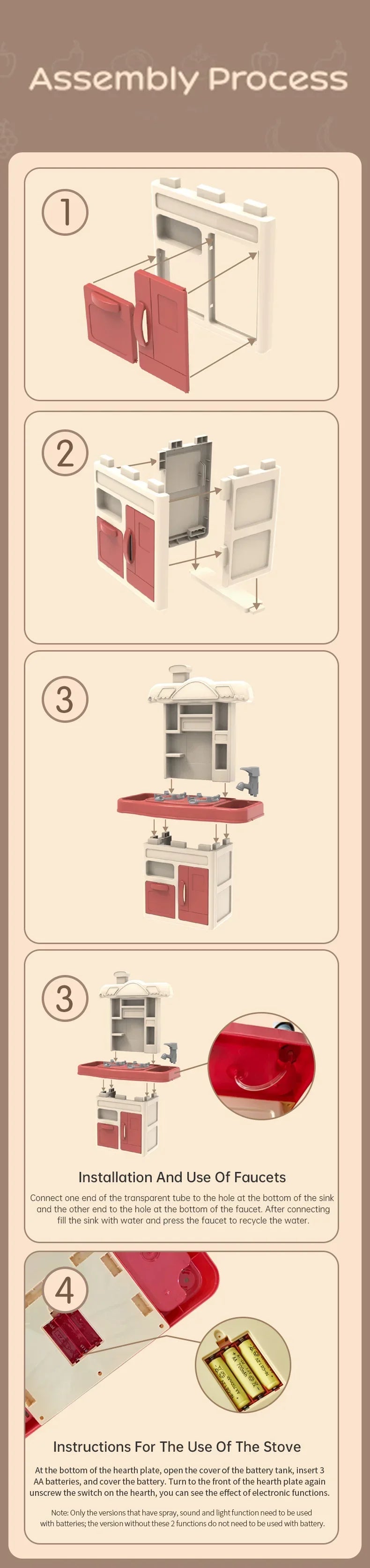 Kunststof Speelkeuken Set voor Kinderen