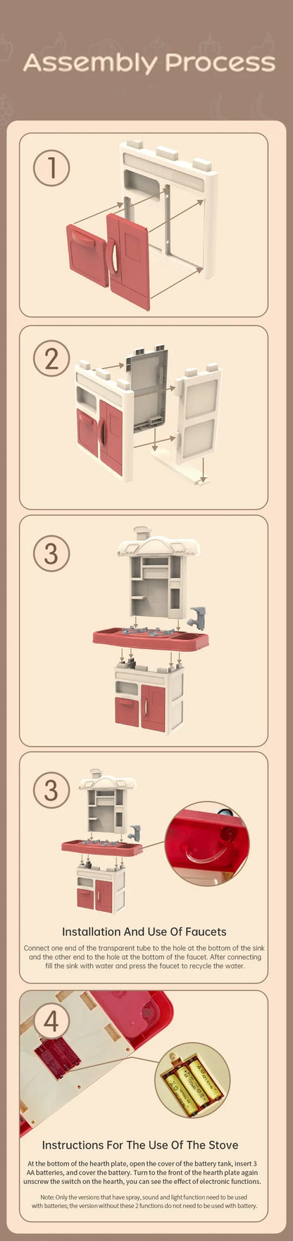 Kunststof Speelkeuken Set voor Kinderen