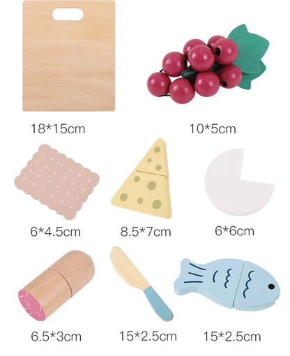 Houten Speelgoed Eten Snijset voor Kinderkeuken (3-6 jaar)