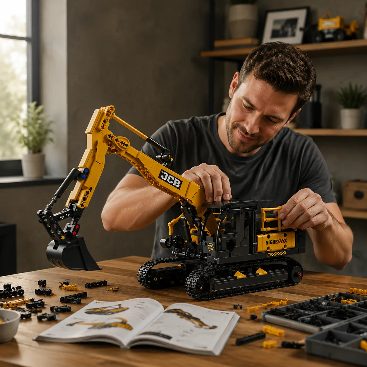 Bouwset Graafmachine en Vrachtwagen van 1022 Onderdelen – LEGO®-compatibel