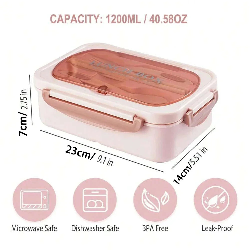 Bento Lunchbox voor Kinderen met 4 Vakken