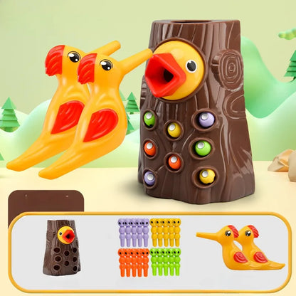 Speelgoed Specht met Magnetische Insecten | Educatief Vangspel voor Kinderen