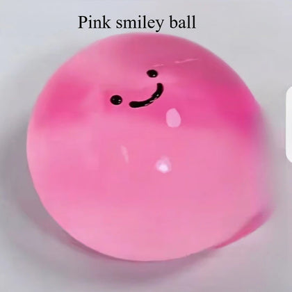 Pink smiley ball