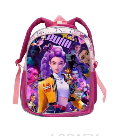 Zachte Roze Cartoon Rugzak 12 inch voor Kinderen